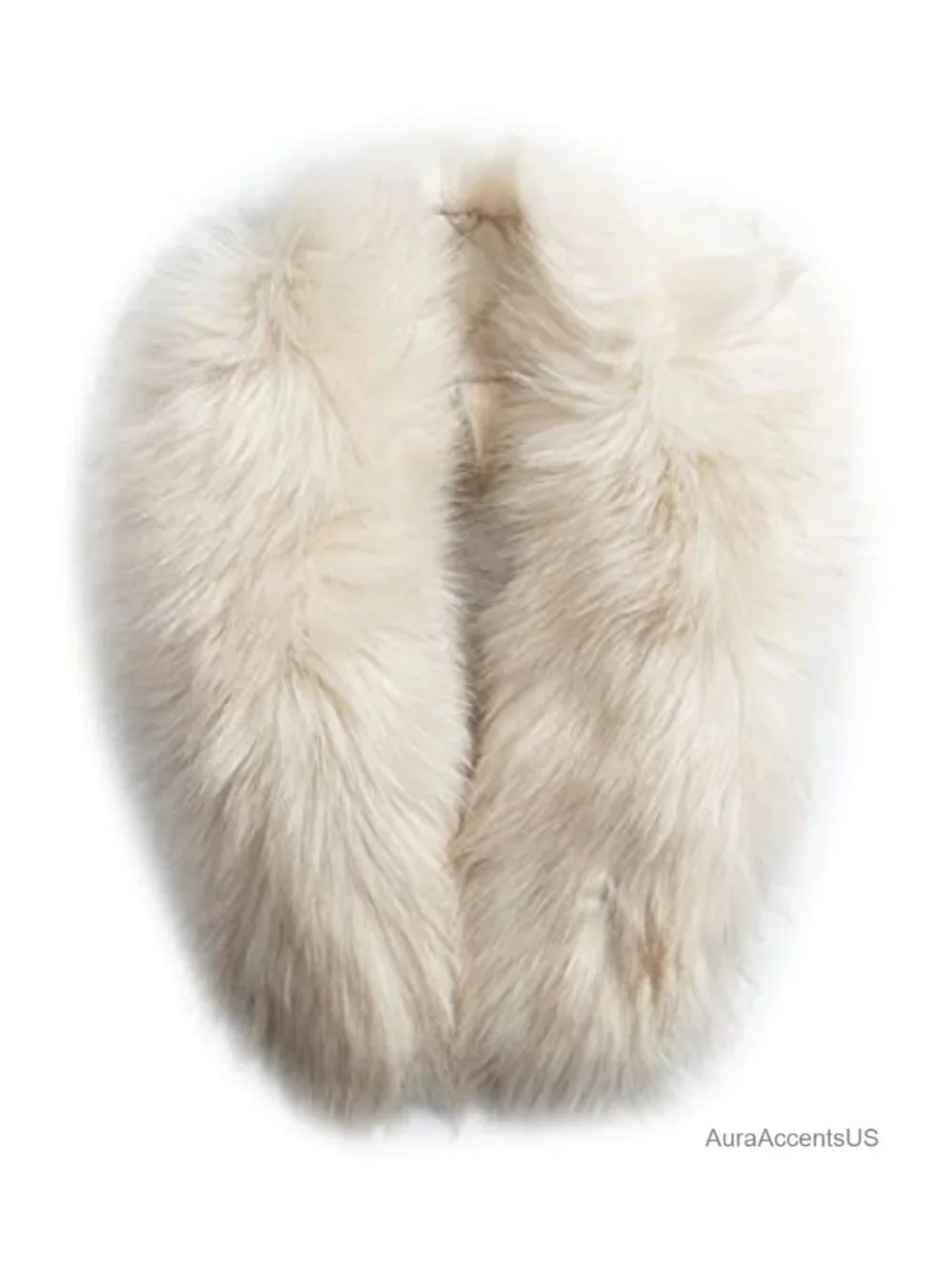 Faux Fur Collar Detachable Hood Trim Neck Warmer Scarf Shawl Wrap Winter Coat